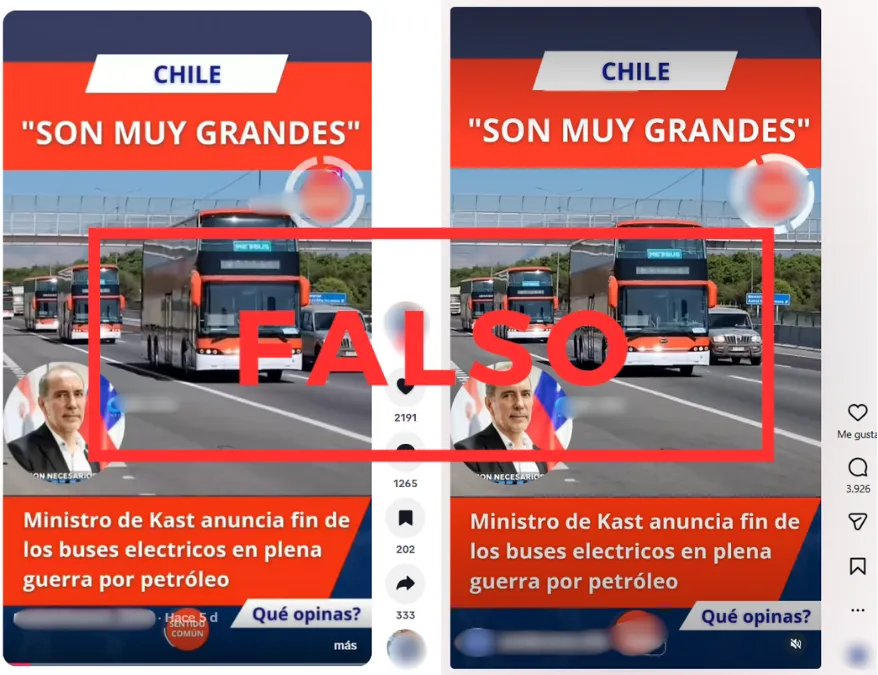 El origen del rumor sobre los buses eléctricos