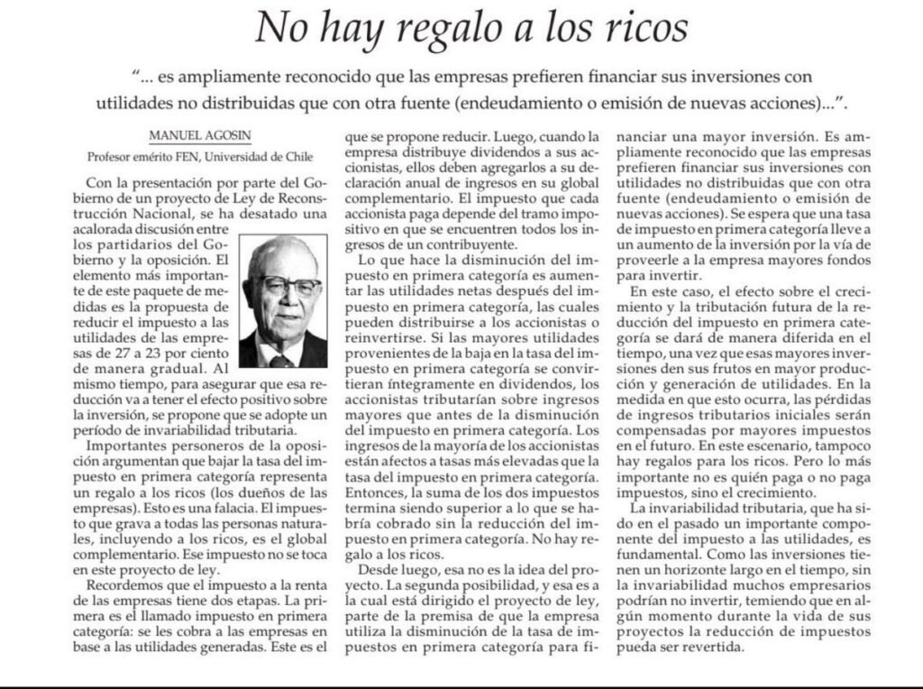reducción de impuestos a empresas – Propuesta de Reducción de Impuestos