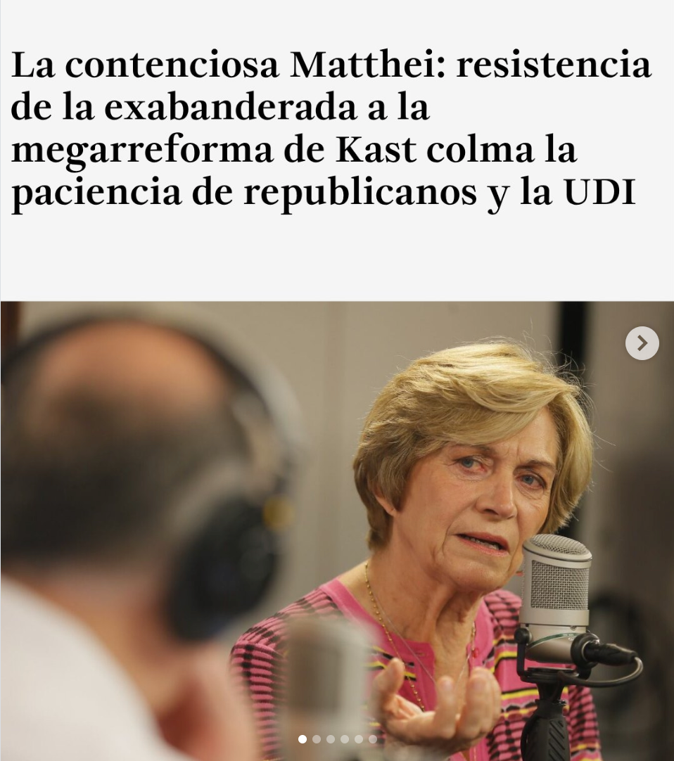 Matthei y su Reaparición Mediática