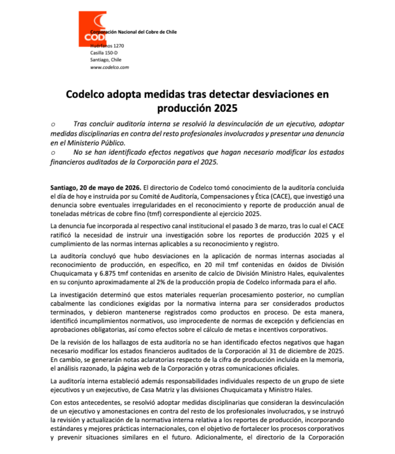 Consecuencias y medidas disciplinarias