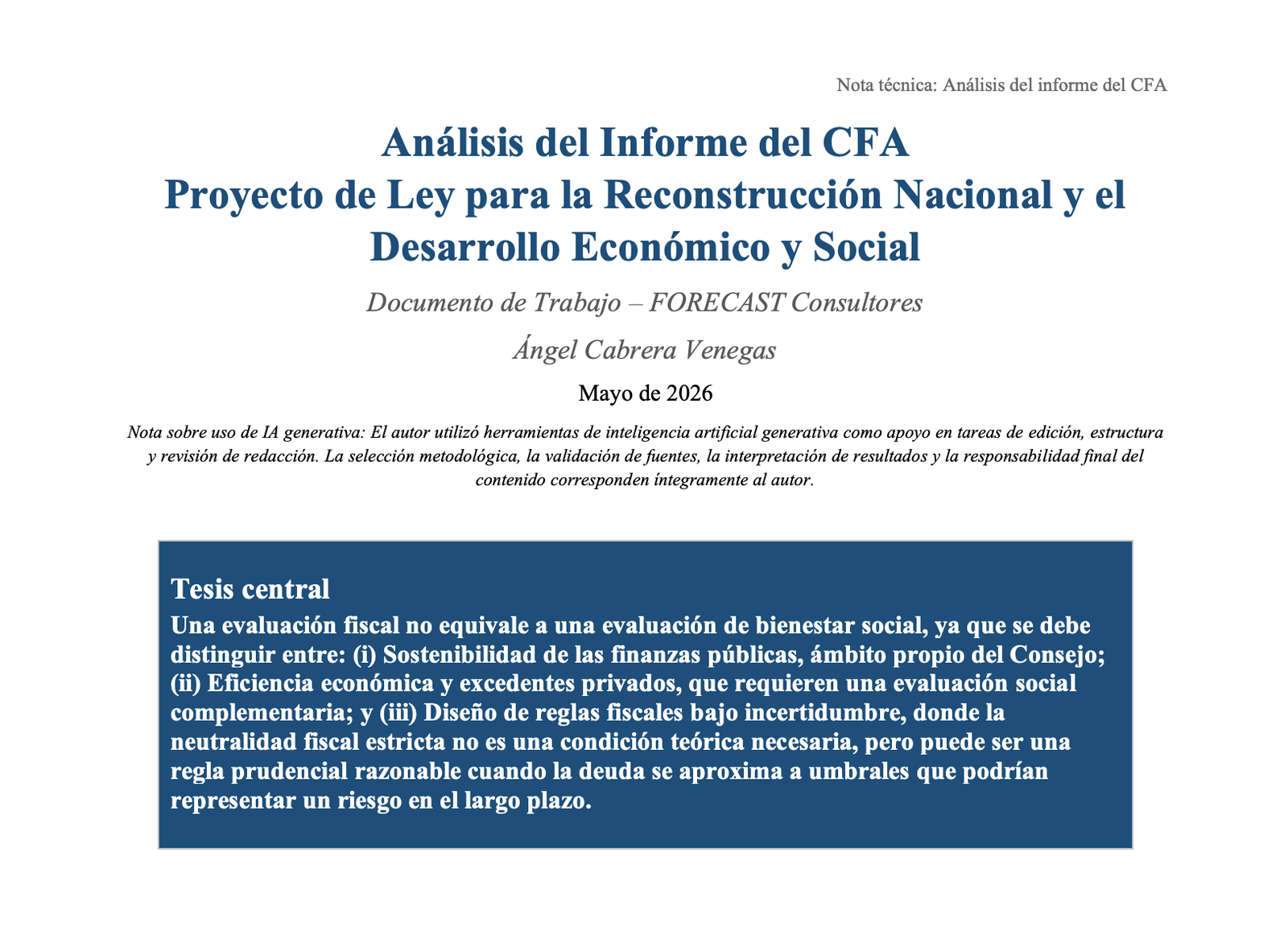 Limitaciones del Análisis Fiscal