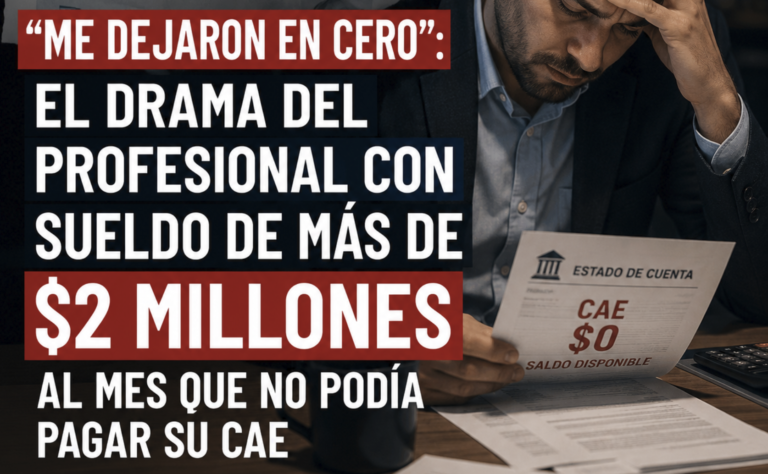 "Me dejaron en cero": el drama del profesional con sueldo de más de 2 millones al mes que no podía pagar su CAE