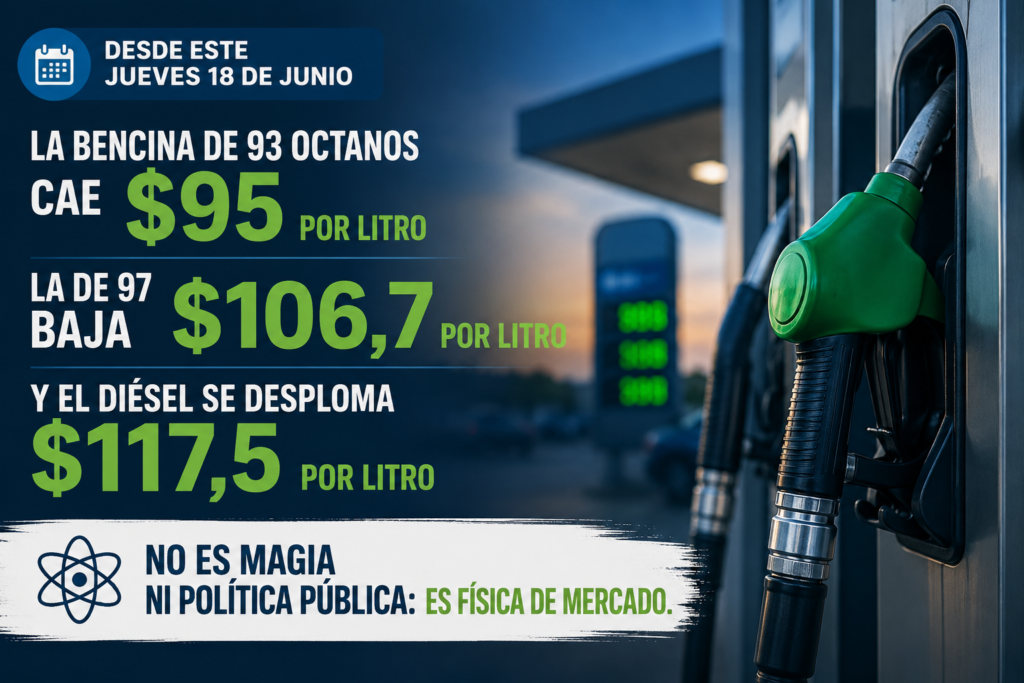 precio bencina junio 2026