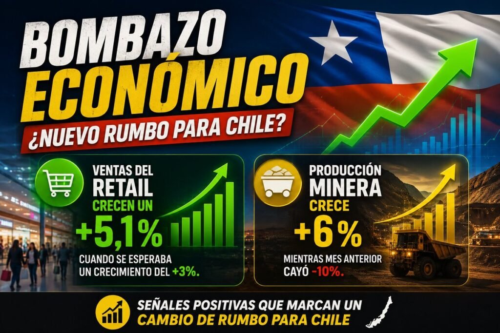 Recuperación económica en Chile: ventas retail y producción minera junio 2026