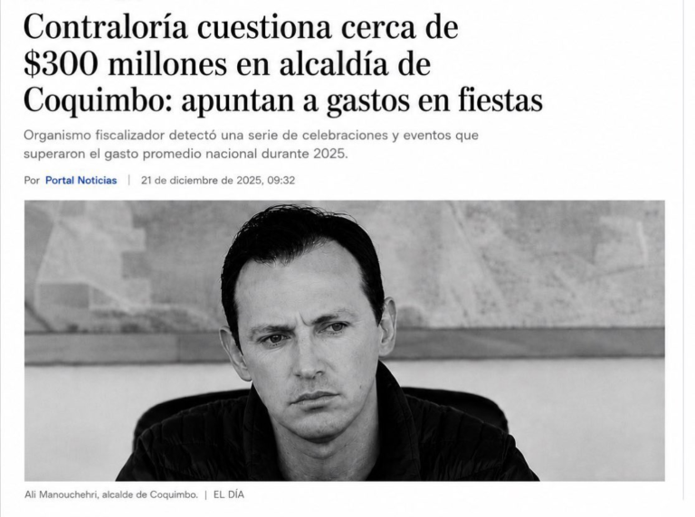El alcalde que pide plata a Kast mientras gasta en fiestas: la doble vara de Alí Manouchehri en Coquimbo