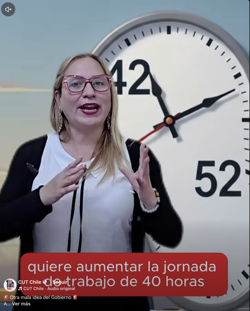 52 horas semanales CUT