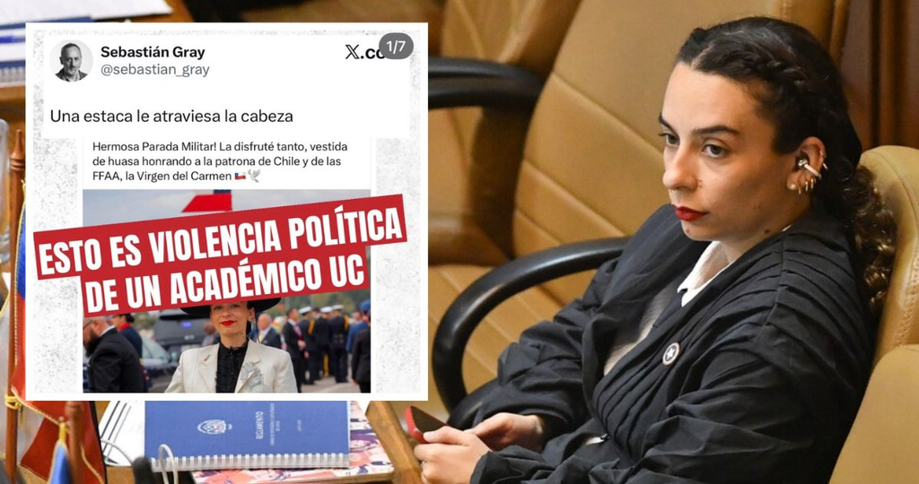 Diputada Rodríguez denuncia a académico UC Sebastián Gray por mensaje violento con frase 'una estaca le atraviesa la cabeza'