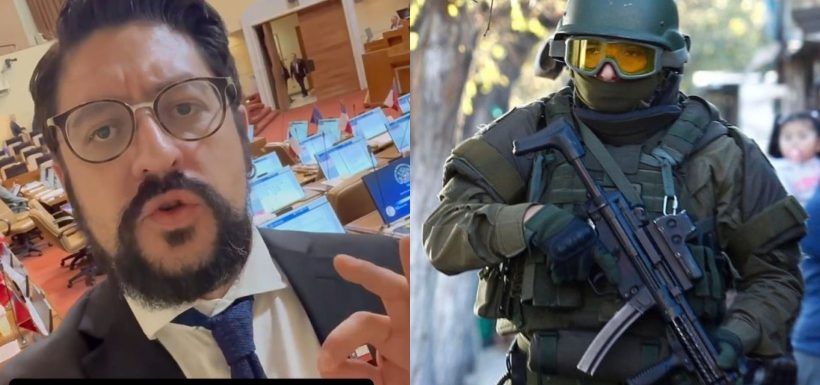 Diputado Francisco Orrego (RN) pide subametralladoras UZI para Carabineros en video publicado en redes sociales
