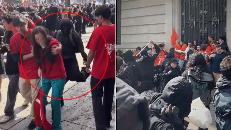 Diputados republicanos en Fiscalía por la agresión a estudiantes UC durante la marcha Confech frente a la Casa Central