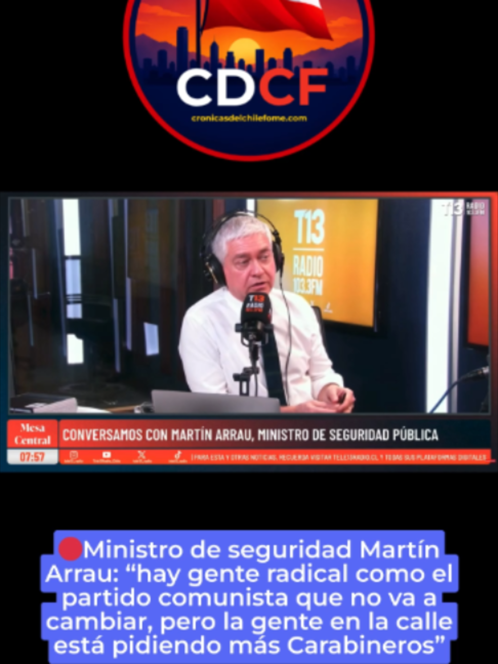 #ActualidadChile #noticiaschile #seguridad #kast #PoliticaChilena #martinarrau #partidocomunistadechile #chile #sinfiltros