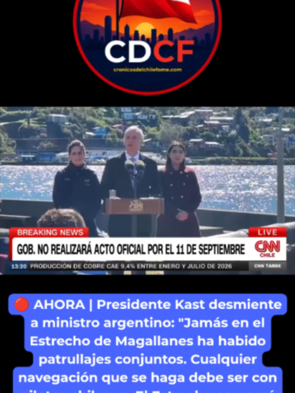 #argentina #magallanes #PoliticaChilena #noticiaschile #presidentekast #kast #seguridad #11deseptiembre #ActualidadChile #cancilleria #estrechodemagallanes