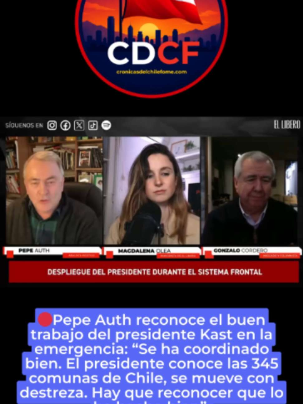 #sistemafrontal #sistemafrontalchile #ActualidadChile #noticiaschile #chile #temporal #kast #PoliticaChilena