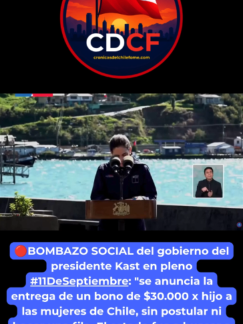 #chileprendemotores #11deseptiembre #ActualidadChile #PoliticaChilena #chile #economia #noticiaschile #presidentekast #bonoporhijo