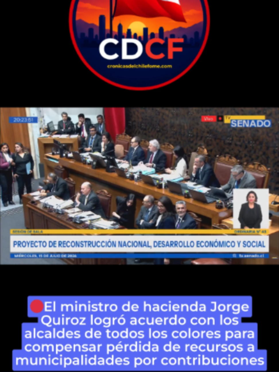 #senado #quiroz #contribuciones #noticiaschile #ActualidadChile #chile #PoliticaChilena #Kast #leydereconstruccionnacional #jorgequiroz