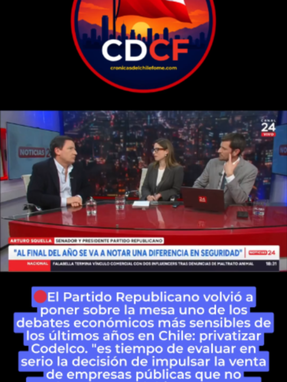 #codelco #codelcochile #noticiaschile #ActualidadChile #squella #republicanos #chile #PoliticaChilena #kast #joseantoniokast
