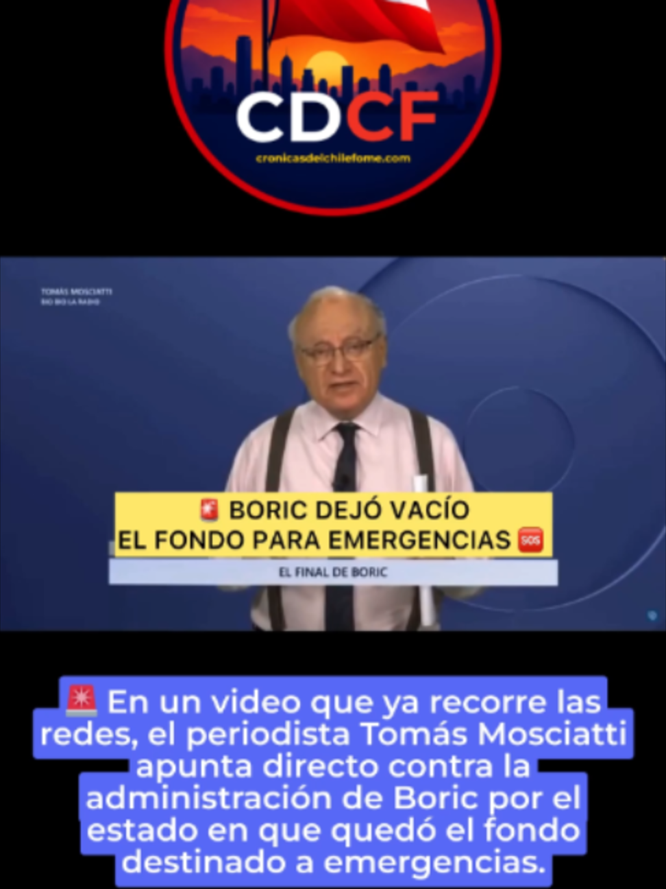 🚨 ESCÁNDALO: El fondo de emergencias que Boric dejó en CERO, según Mosciatti #sistemafrontal #sistemafrontalchile #ActualidadChile #noticiaschile #chile #PoliticaChilena #temporal #boric #mosciatti🚨