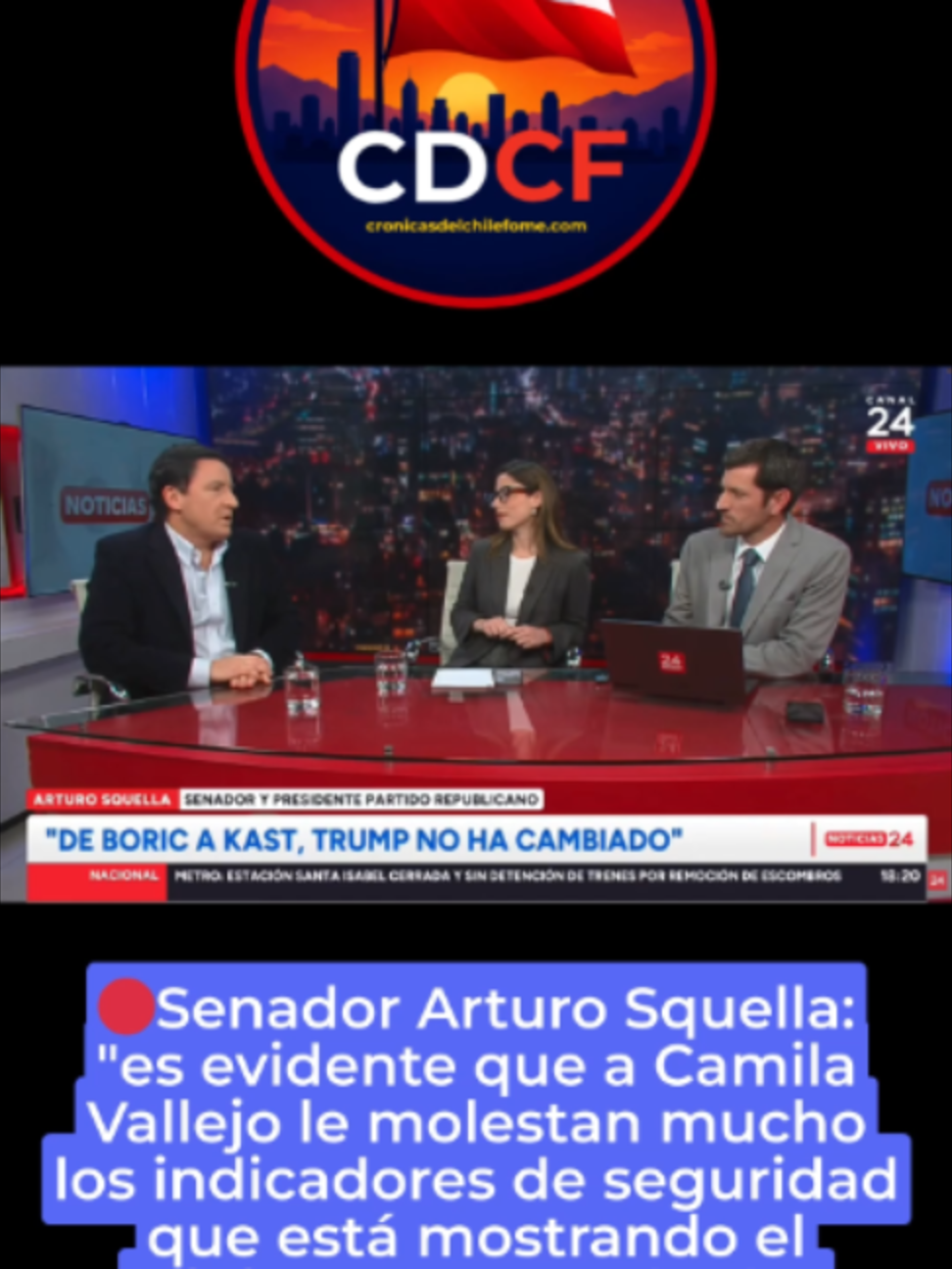 #squella #republicanos #ActualidadChile #noticiaschile #camilavallejo #PoliticaChilena #chile #seguridad #martinarrau #partidocomunistadechile #proceres #sinfiltros